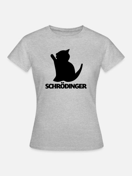 Geek Shirt: Schrödinger's Cat - Frauen T-Shirt - Grau meliert