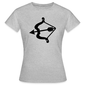 Cupidon arc et flèche. - T-shirt Femme - gris chiné - Devant - AI Model Female 172 dark (172cm)
