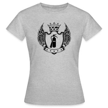 Bouclier extincteur - T-shirt Femme - gris chiné - Devant - AI Model Female 172 dark (172cm)