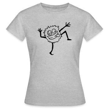 Verrücktes Tanzendes Monster - Frauen T-Shirt - Grau meliert - Vorne - AI Model Female 172 dark (172cm)