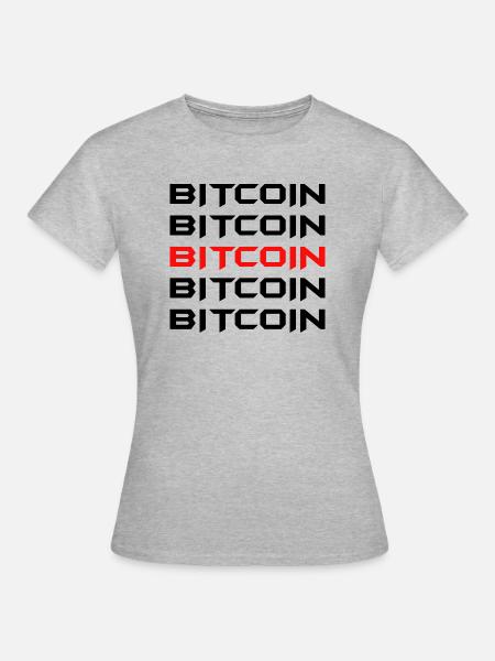 Bitcoin Trading Crypto Aktien - Frauen T-Shirt - Grau meliert