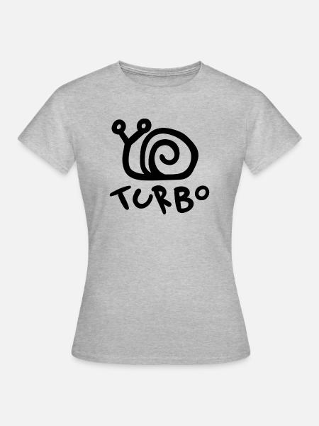 Turboschnecke - Frauen T-Shirt - Grau meliert