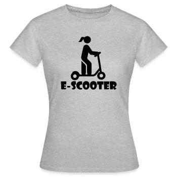 E-Scooter Roller Scooter - T-shirt Femme - gris chiné - Devant - AI Model Female 172 dark (172cm)