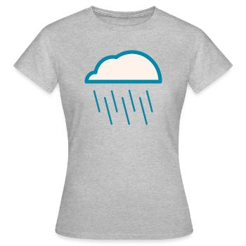 Weather Rain - Women's T-Shirt - heather grey - Front - AI Model Female 172 dark (172cm)