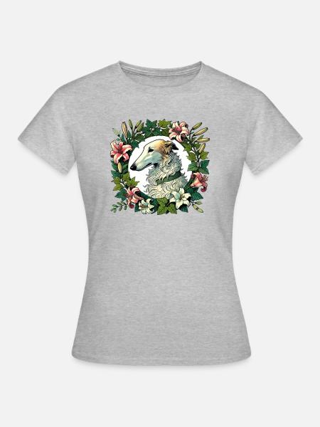 Barsoi - Frauen T-Shirt - Grau meliert