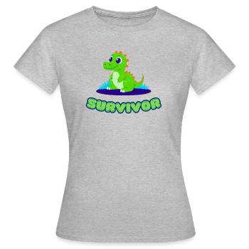 dinosaur dinosaur cute cute cute - Women's T-Shirt - heather grey - Front - AI Model Female 172 dark (172cm)