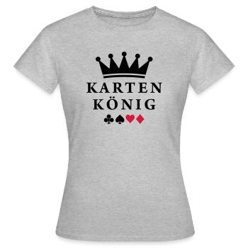 karten_koenig - T-shirt Femme - gris chiné - Devant - AI Model Female 172 dark (172cm)