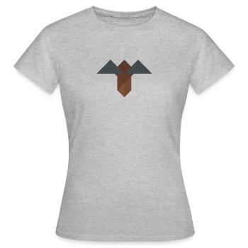 Pioche - Tangram - T-shirt Femme - gris chiné - Devant - AI Model Female 172 dark (172cm)