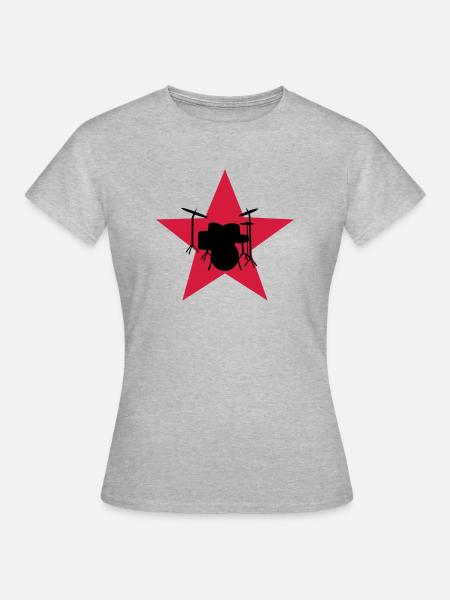 drum - T-shirt Femme - gris chiné