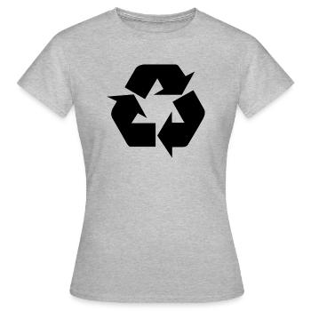 Recycler - Frauen T-Shirt - Grau meliert - Vorne - AI Model Female 172 dark (172cm)
