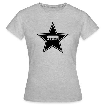 Allstars, des célébrités, de ville, de basket-ball - T-shirt Femme - gris chiné - Devant - AI Model Female 172 dark (172cm)