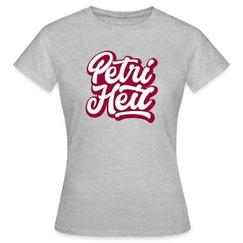 Petri Heil - Frauen T-Shirt - Grau meliert - Vorne - AI Model Female 172 dark (172cm)