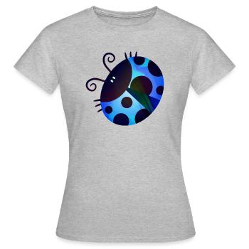 Blue Spotted Ladybug - Women's T-Shirt - heather grey - Front - AI Model Female 172 dark (172cm)
