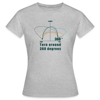 360 degrés - T-shirt Femme - gris chiné - Devant - AI Model Female 172 dark (172cm)