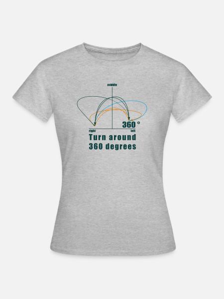 360 degrees - Frauen T-Shirt - Grau meliert
