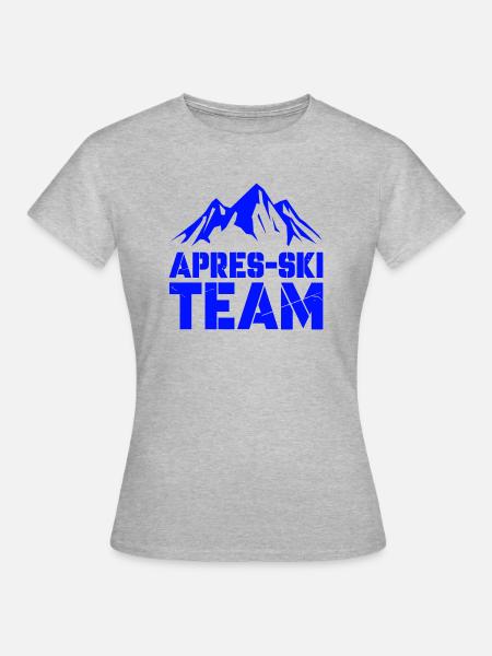 berge apres ski - Frauen T-Shirt - Grau meliert