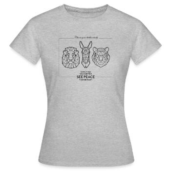 See Peace - Women's T-Shirt - heather grey - Front - AI Model Female 172 dark (172cm)