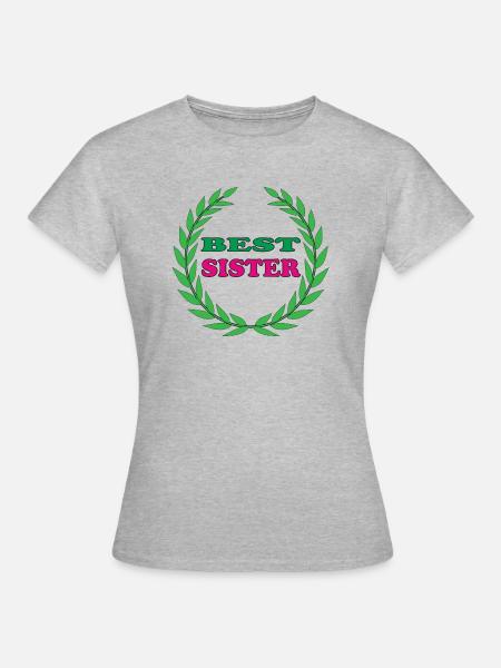 BESTE SCHWESTER - Frauen T-Shirt - Grau meliert