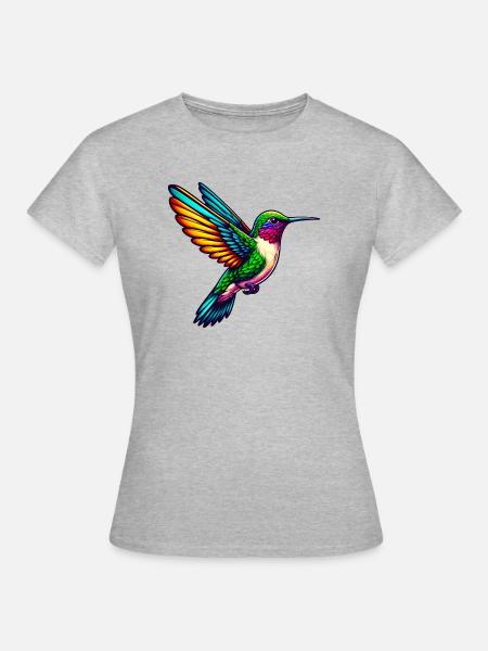 Kolibri - Frauen T-Shirt - Grau meliert