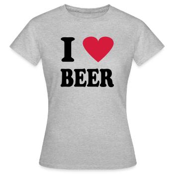 beer - Frauen T-Shirt - Grau meliert - Vorne - AI Model Female 172 dark (172cm)