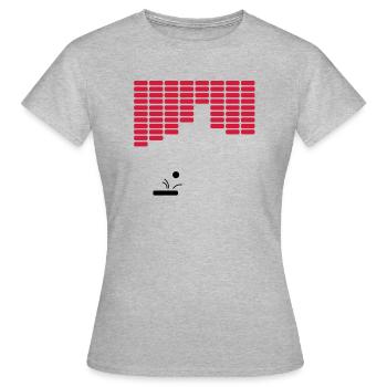 retro game - Frauen T-Shirt - Grau meliert - Vorne - AI Model Female 172 dark (172cm)