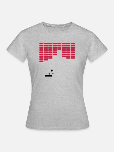retro game - Frauen T-Shirt - Grau meliert