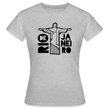 Rio de janeiro - T-shirt Femme - gris chiné - Devant - AI Model Female 172 dark (172cm)