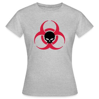 radiation biologie warning - Women's T-Shirt - heather grey - Front - AI Model Female 172 dark (172cm)