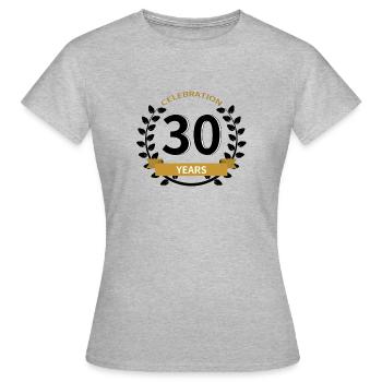 30 ans anniversaire de l’année - T-shirt Femme - gris chiné - Devant - AI Model Female 172 dark (172cm)