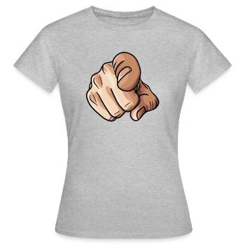 Fist index finger - Women's T-Shirt - heather grey - Front - AI Model Female 172 dark (172cm)