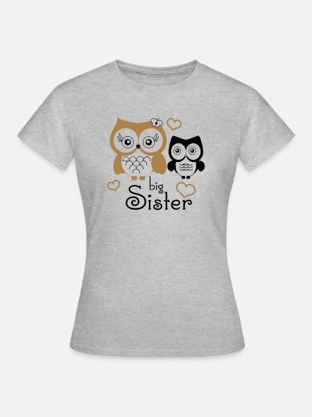 Big Sister - Dame-T-shirt - grå meleret