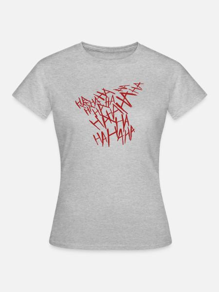 Joker Lachen - Frauen T-Shirt - Grau meliert