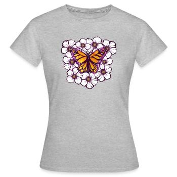 Monarch Butterfly - Women's T-Shirt - heather grey - Front - AI Model Female 172 dark (172cm)