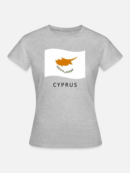 Flagge Zyperns - Frauen T-Shirt - Grau meliert