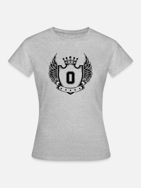 Wappen O - Frauen T-Shirt - Grau meliert