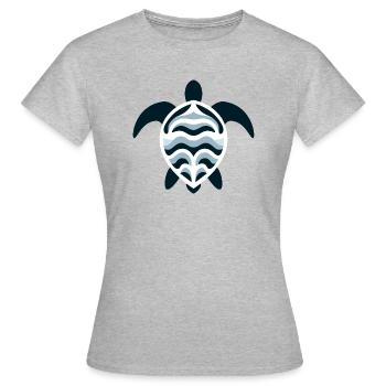 Tortue marine - T-shirt Femme - gris chiné - Devant - AI Model Female 172 dark (172cm)