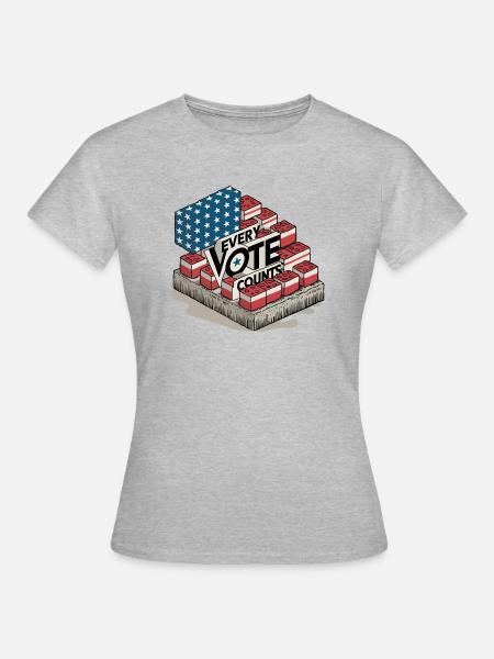Jede Stimme zählt - Frauen T-Shirt - Grau meliert