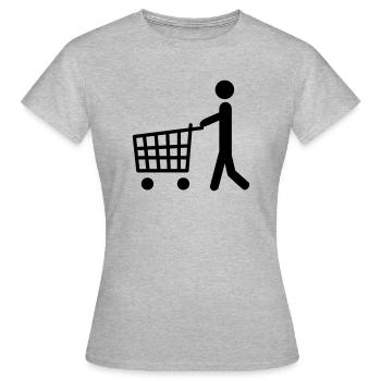 Shopping - Women's T-Shirt - heather grey - Front - AI Model Female 172 dark (172cm)