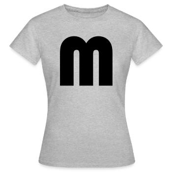 Capital M - T-shirt Femme - gris chiné - Devant - AI Model Female 172 dark (172cm)