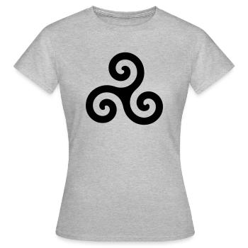 symbole celtique - T-shirt Femme - gris chiné - Devant - AI Model Female 172 dark (172cm)