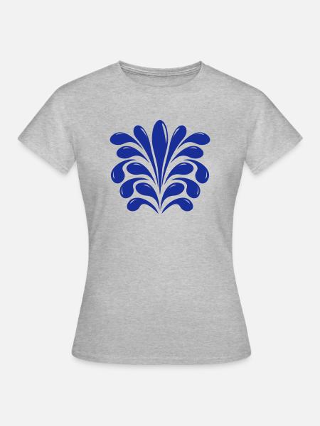 Spritzer / Fontäne - Frauen T-Shirt - Grau meliert