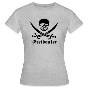 le pirate - T-shirt Femme - gris chiné - Devant - AI Model Female 172 dark (172cm)