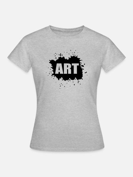 art - Frauen T-Shirt - Grau meliert