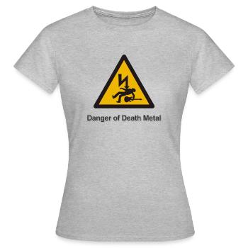 Electricity - death metal - T-shirt Femme - gris chiné - Devant - AI Model Female 172 dark (172cm)