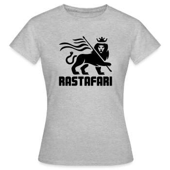 Rastafari Reggae Lion - T-shirt Femme - gris chiné - Devant - AI Model Female 172 dark (172cm)