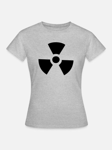 Atom nukleares radioaktives Atomsymbol - Frauen T-Shirt - Grau meliert