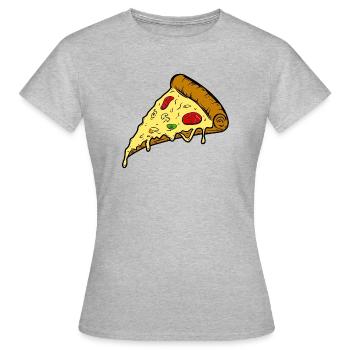 pizza pizza pizza - T-shirt Femme - gris chiné - Devant - AI Model Female 172 dark (172cm)