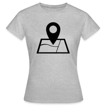 Navigation Maps Coordonnées GPS Symbole Symboles - T-shirt Femme - gris chiné - Devant - AI Model Female 172 dark (172cm)