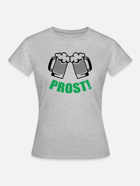 prost - Frauen T-Shirt - Grau meliert