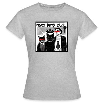 Bad kitty Club - T-shirt Femme - gris chiné - Devant - AI Model Female 172 dark (172cm)